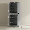 HOMCOM 71" Kitchen Cabinet with Drawer and Adjustable Shelf, Freestanding Tall Kitchen Pantry, Gray
