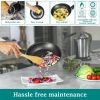 7-Piece Non-Stick Aluminum Cookware Set – Black, Lightweight Pots and Pans with Lids, Dishwasher Safe