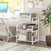 HOMCOM Metal Storage Shelf 3-Tier Freestanding Organizer Printer Stand for Home Office Living Room