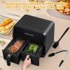Air Fryer Accessories-Air Fryer Rack 2Pack, Multi-purpose Double Layer Rack with Skewer